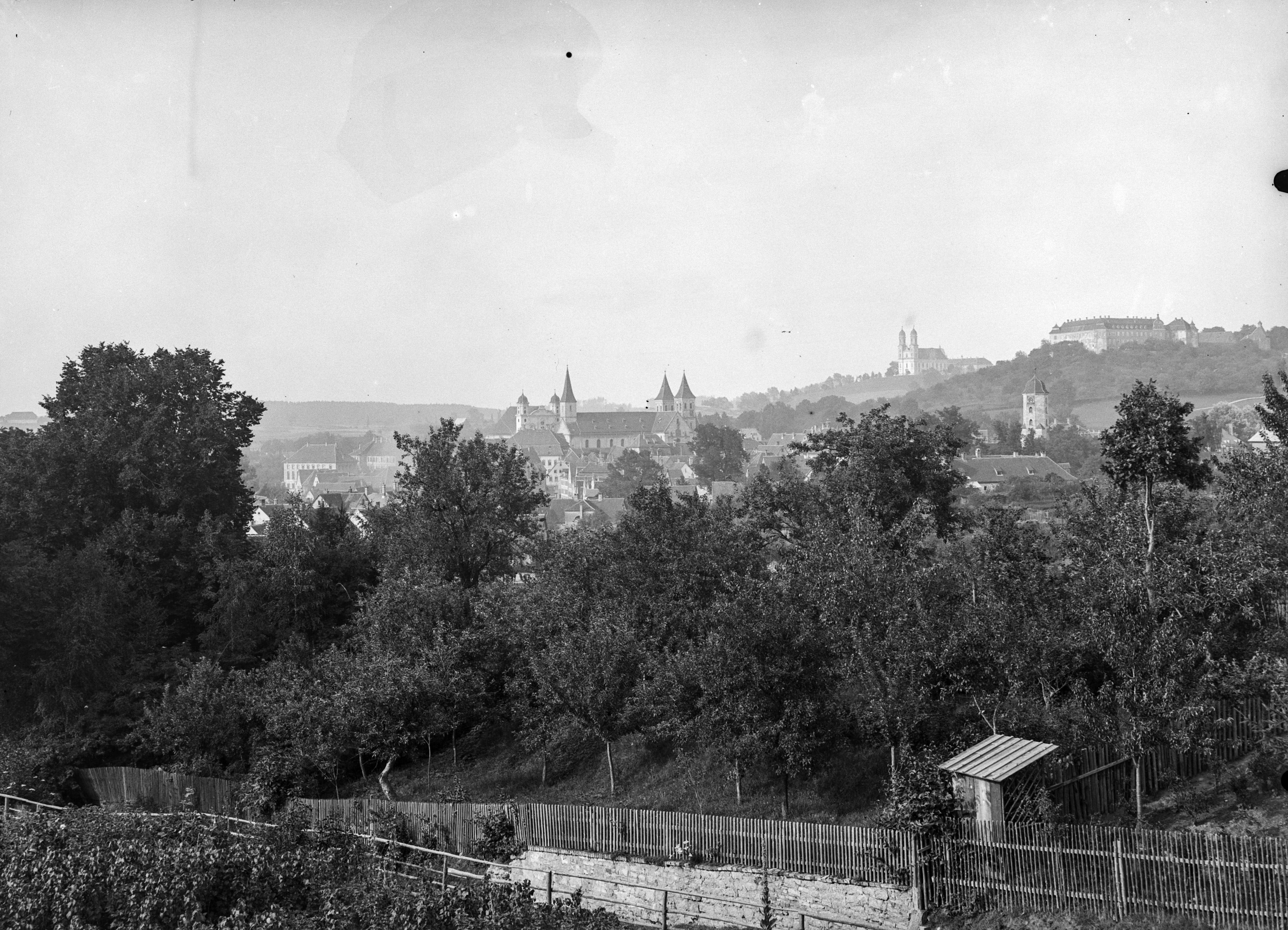 Panoramatische Stadtansicht Ellwangen